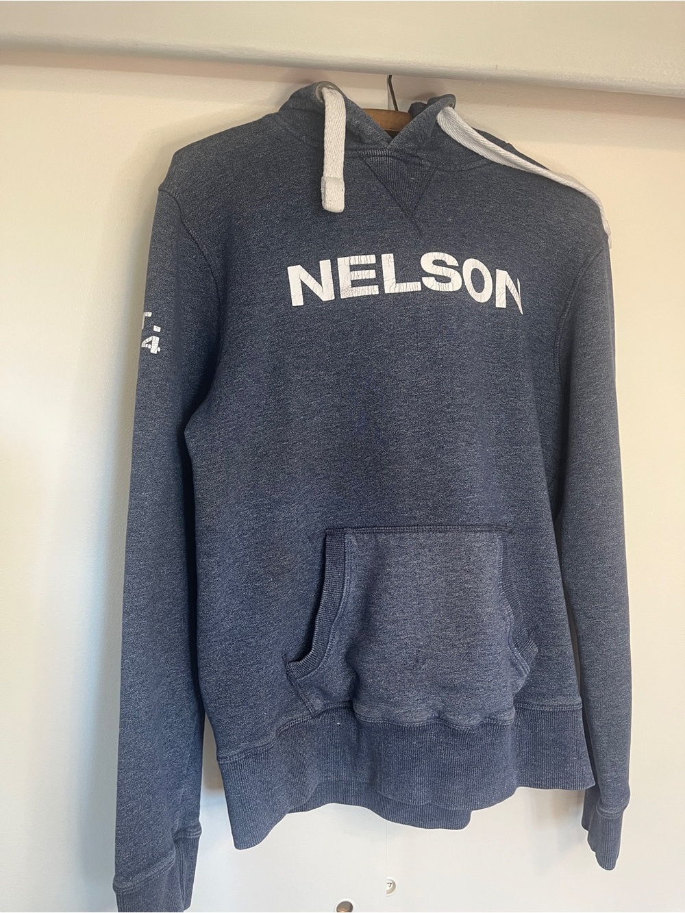Men's Navy Blue Hooded Sweat Jacket
